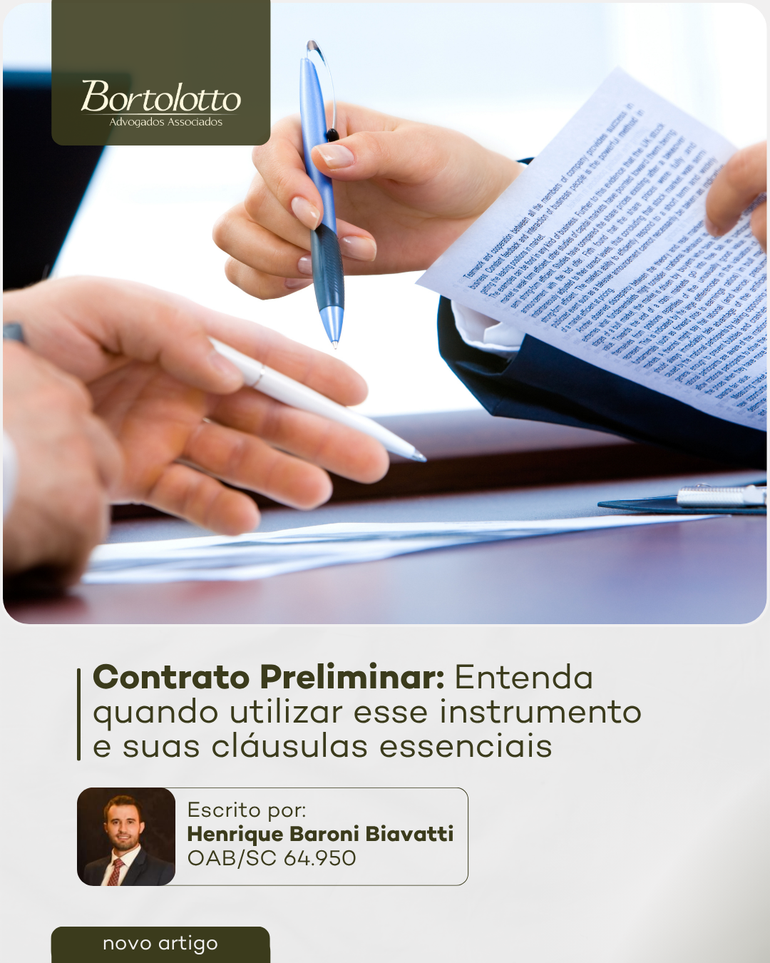Contrato Preliminar: Entenda quando utilizar esse instrumento e suas cláusulas essenciais 